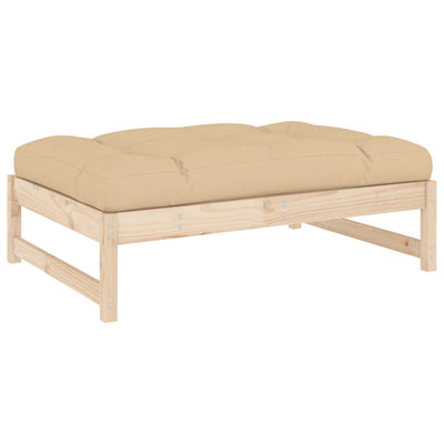 Garden Footstool 120x80 cm Solid Wood Pine