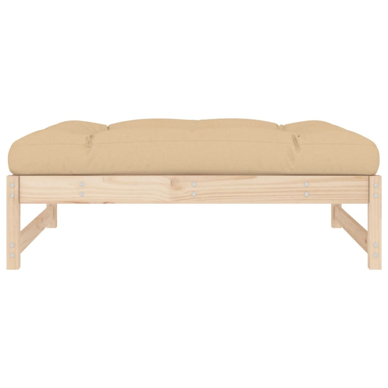 Garden Footstool 120x80 cm Solid Wood Pine