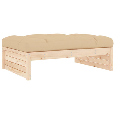 Garden Footstool 120x80 cm Solid Wood Pine