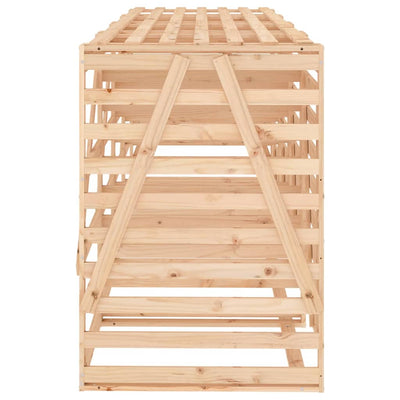 Quadruple Wheelie Bin Storage Solid Wood Pine