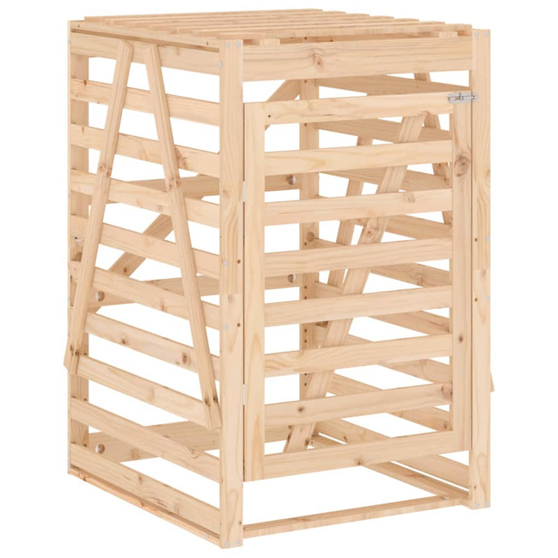 Quadruple Wheelie Bin Storage Solid Wood Pine