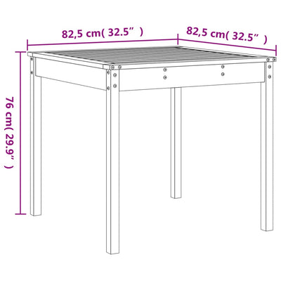 3 Piece Garden Bistro Set White Solid Wood Pine