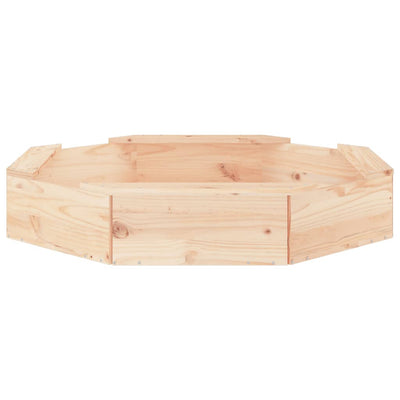 Sandbox with Seats Octagon Solid Wood Pine