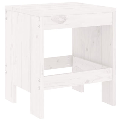 Garden Stools 2 pcs White 40x36x45 cm Solid Wood Pine