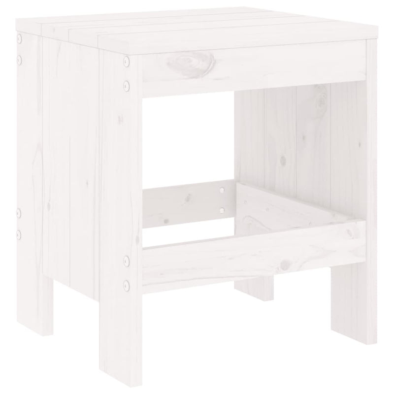 Garden Stools 2 pcs White 40x36x45 cm Solid Wood Pine