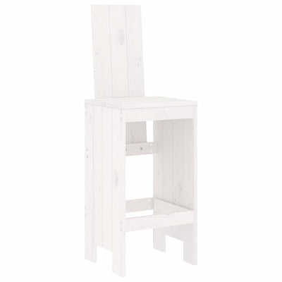 Bar Stools 2 pcs White 40x42x120 cm Solid Wood Pine