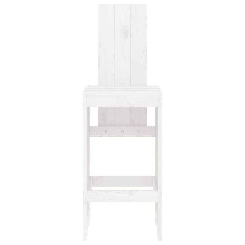 Bar Stools 2 pcs White 40x42x120 cm Solid Wood Pine