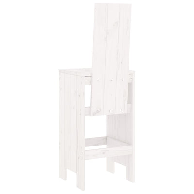 Bar Stools 2 pcs White 40x42x120 cm Solid Wood Pine