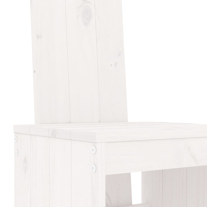 Bar Stools 2 pcs White 40x42x120 cm Solid Wood Pine