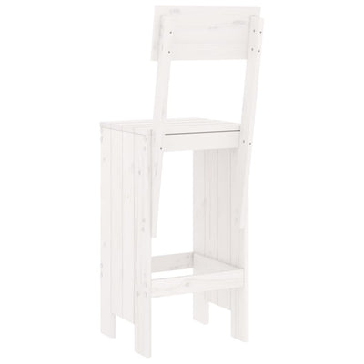 Bar Stools 2 pcs White 40x48.5x115.5 cm Solid Wood Pine