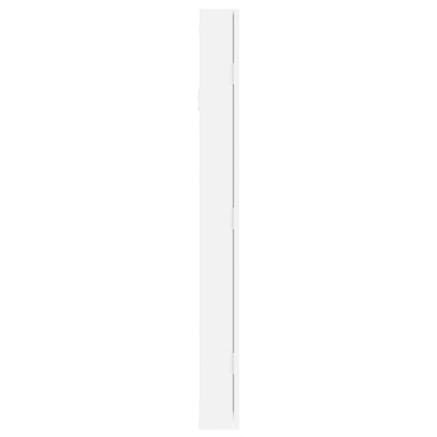 Mirror Jewellery Cabinet Wall Mounted White 30x8.5x90 cm