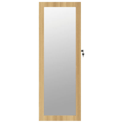 Mirror Jewellery Cabinet Wall Mounted 37.5x10x106 cm