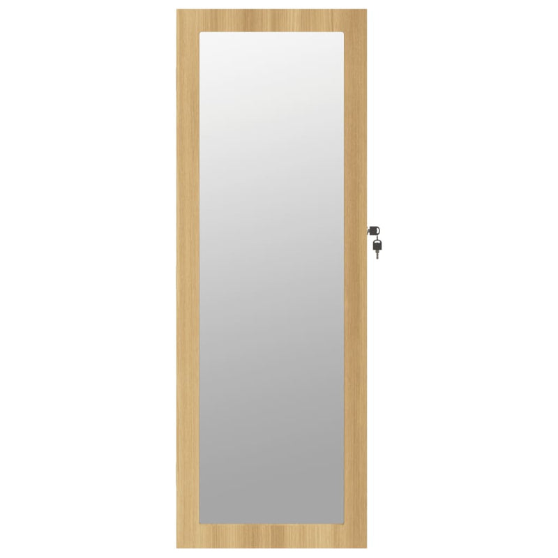 Mirror Jewellery Cabinet Wall Mounted 37.5x10x106 cm