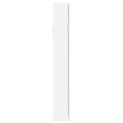 Mirror Jewellery Cabinet Wall Mounted White 37.5x10x67 cm