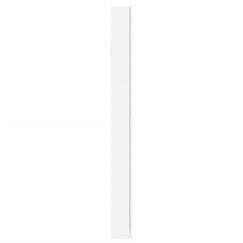 Mirror Jewellery Cabinet Wall Mounted White 37.5x10x106 cm