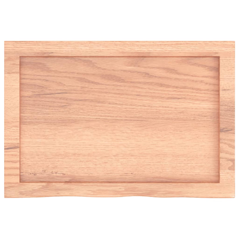 Wall Shelf Light Brown 60x40x(2-4) cm Treated Solid Wood Oak