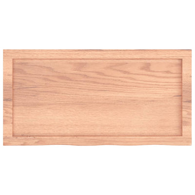 Wall Shelf Light Brown 80x40x(2-4) cm Treated Solid Wood Oak