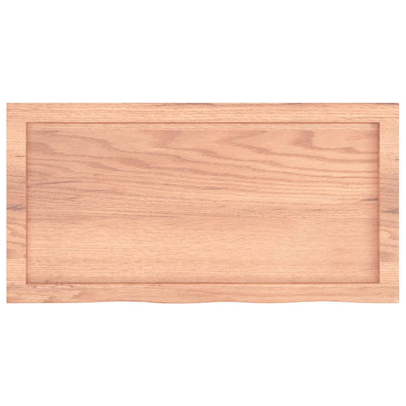 Wall Shelf Light Brown 80x40x(2-6) cm Treated Solid Wood Oak