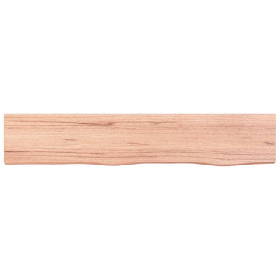 Wall Shelf Light Brown 100x20x4 cm Treated Solid Wood Oak