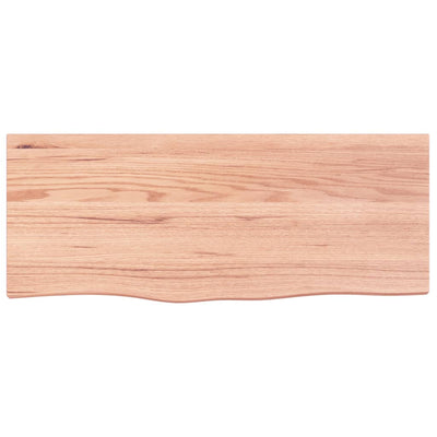 Wall Shelf Light Brown 100x40x(2-6) cm Treated Solid Wood Oak