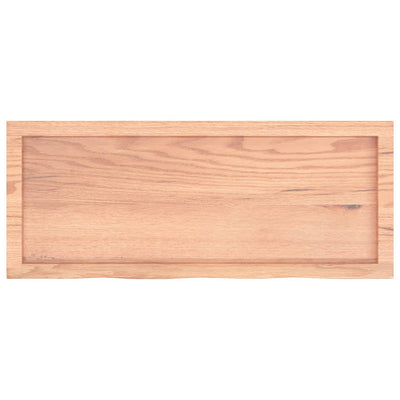 Wall Shelf Light Brown 100x40x(2-6) cm Treated Solid Wood Oak