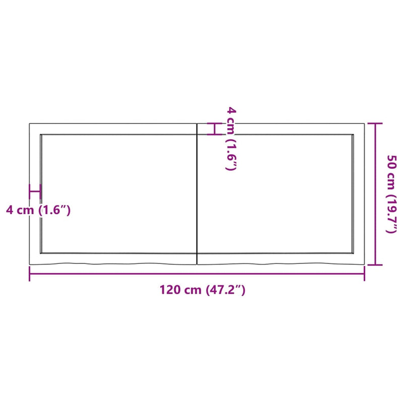 Wall Shelf Light Brown 120x50x(2-6) cm Treated Solid Wood Oak