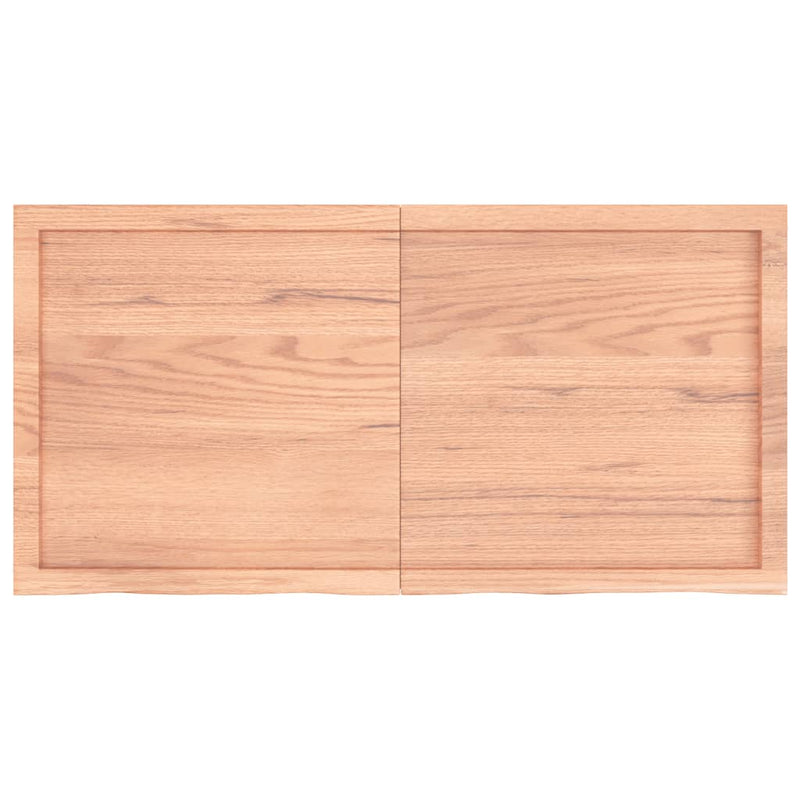 Wall Shelf Light Brown 120x60x(2-4) cm Treated Solid Wood Oak