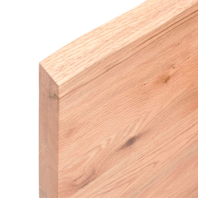Wall Shelf Light Brown 140x40x4 cm Treated Solid Wood Oak