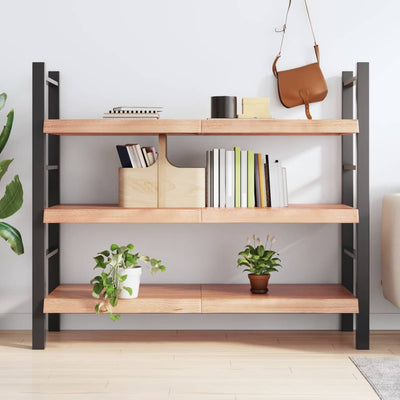 Wall Shelf Light Brown 140x50x6 cm Treated Solid Wood Oak