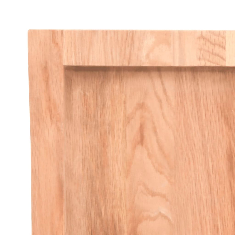 Wall Shelf Light Brown 140x60x4 cm Treated Solid Wood Oak
