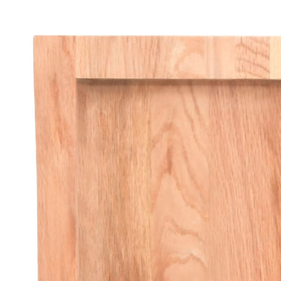 Wall Shelf Light Brown 140x60x6 cm Treated Solid Wood Oak