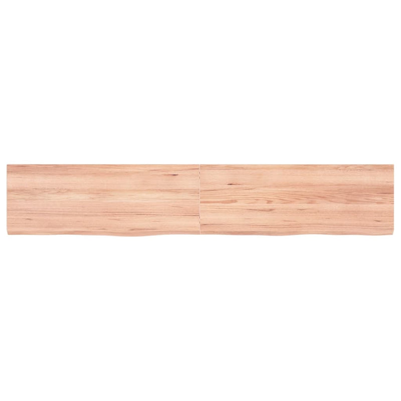 Wall Shelf Light Brown 160x30x(2-4) cm Treated Solid Wood Oak