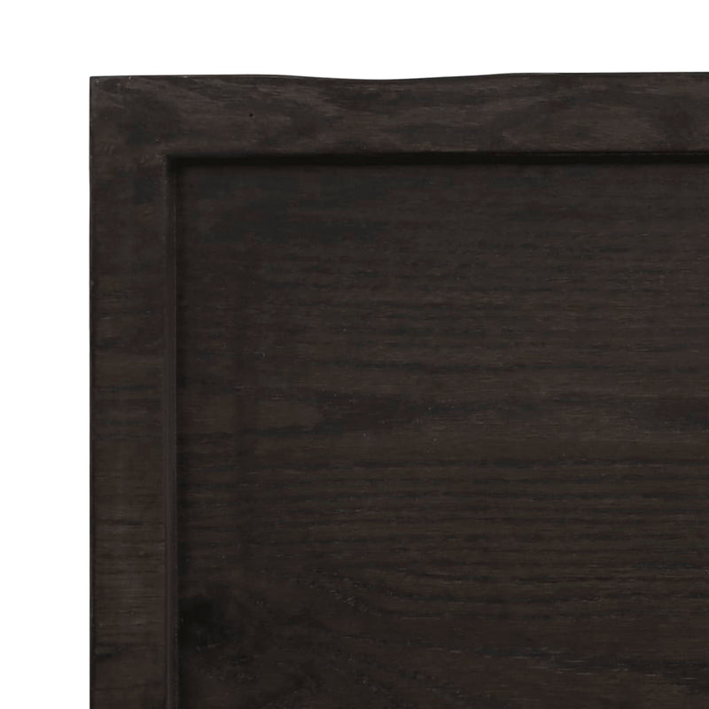 Wall Shelf Dark Brown 60x40x(2-4) cm Treated Solid Wood Oak