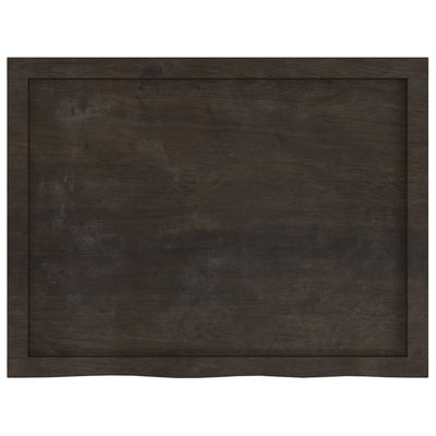 Wall Shelf Dark Brown 80x60x(2-4) cm Treated Solid Wood Oak