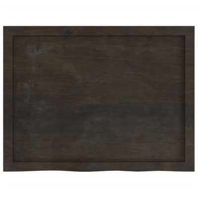 Wall Shelf Dark Brown 80x60x(2-6) cm Treated Solid Wood Oak