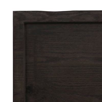 Wall Shelf Dark Grey 140x60x4 cm Treated Solid Wood Oak