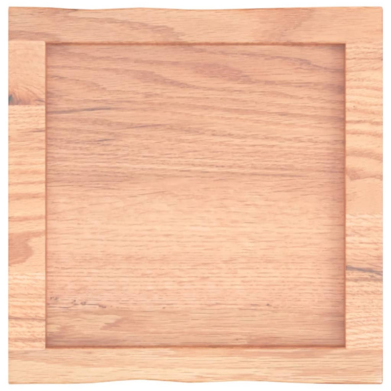 Table Top Light Brown 40x40x(2-4) cm Treated Solid Wood Live Edge