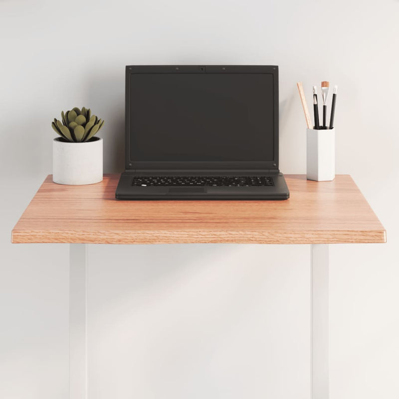 Table Top Light Brown 60x60x2 cm Treated Solid Wood Oak Live Edge