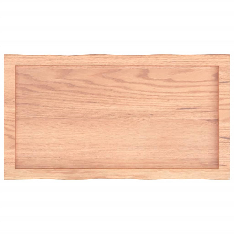 Table Top Light Brown 80x40x(2-4) cm Treated Solid Wood Live Edge