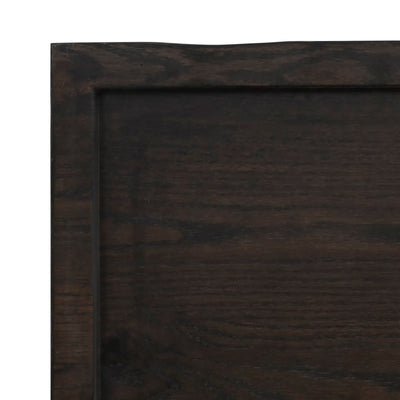 Table Top Dark Brown 60x50x(2-4) cm Treated Solid Wood Live Edge