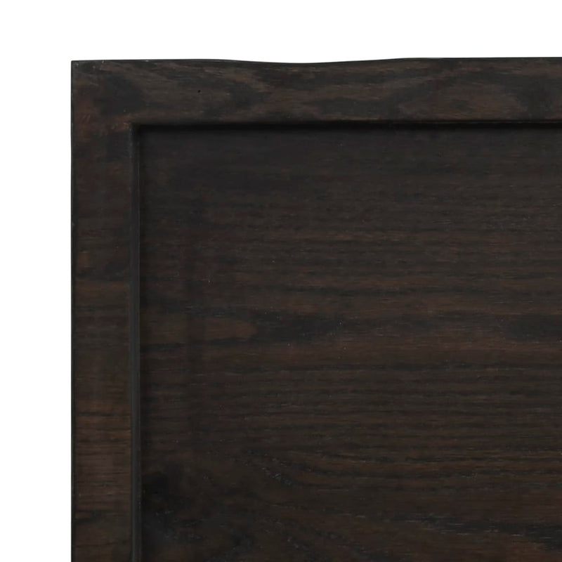 Table Top Dark Brown 180x60x(2-4) cm Treated Solid Wood Live Edge