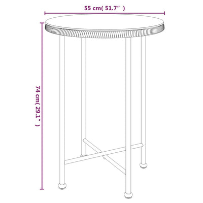 5 Piece Garden Dining Set Poly Rattan