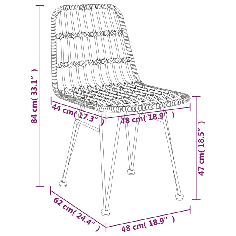 9 Piece Garden Dining Set Poly Rattan