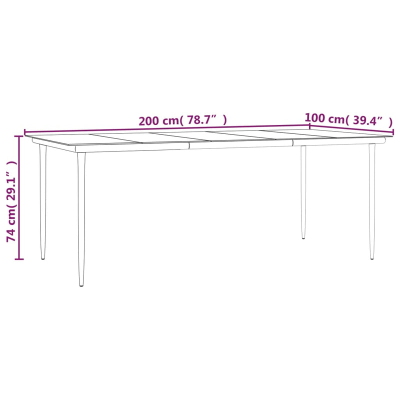 9 Piece Garden Dining Set Poly Rattan