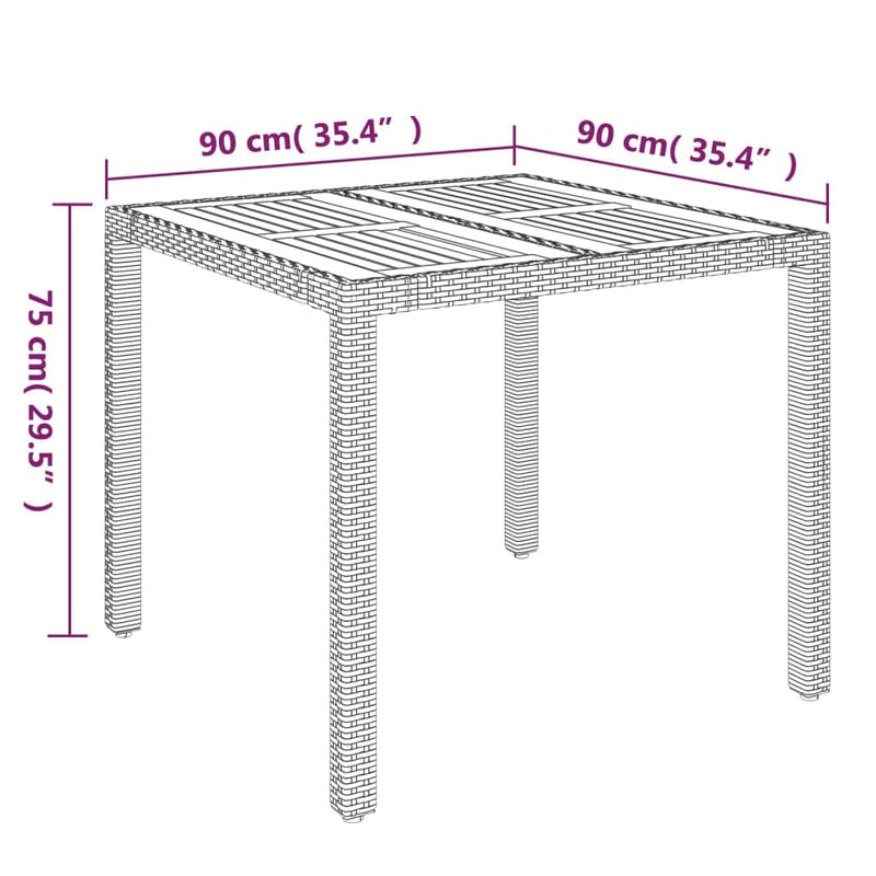 3 Piece Garden Dining Set with Cushions Grey Poly Rattan