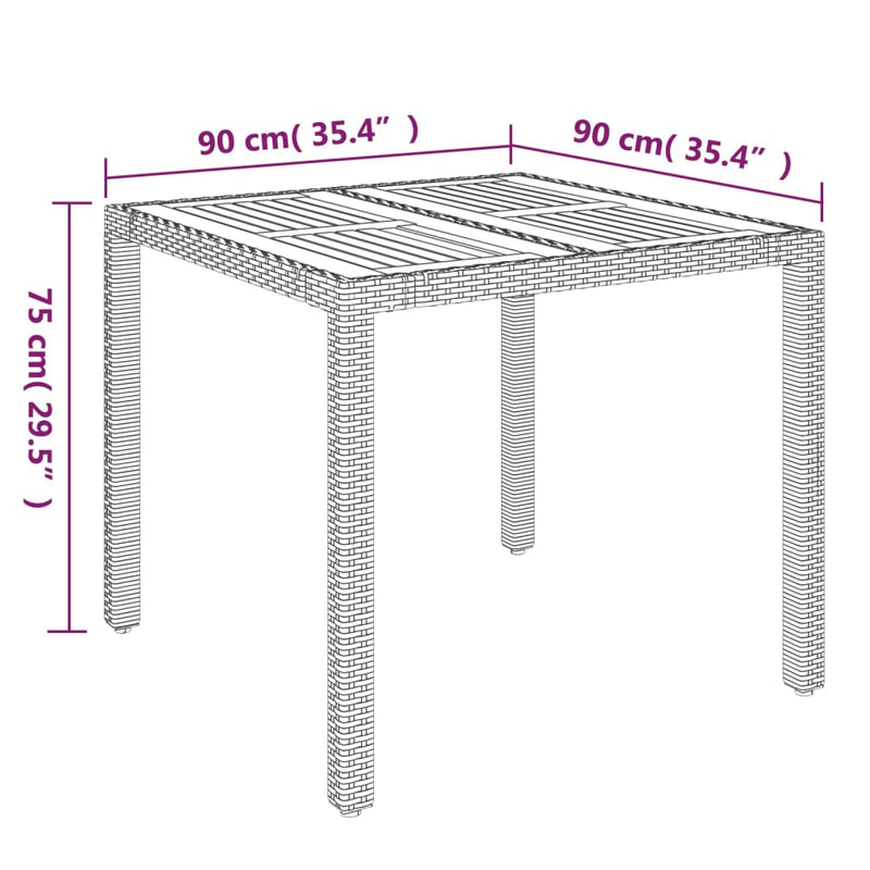 5 Piece Garden Dining Set with Cushions Grey Poly Rattan