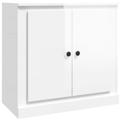 Sideboards 3 pcs High Gloss White Engineered Wood