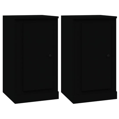 Sideboards 3 pcs Black Engineered Wood