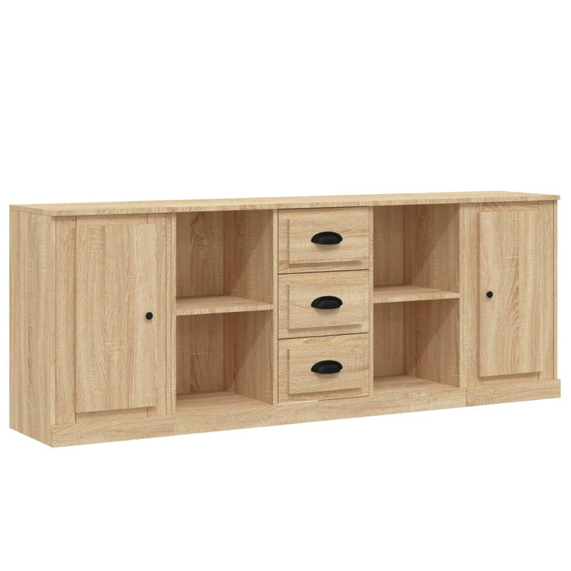 Sideboards 3 pcs Sonoma Oak Engineered Wood