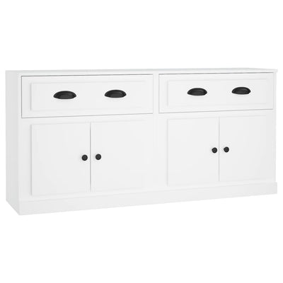 Sideboards 2 pcs White Engineered Wood